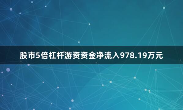 股市5倍杠杆游资资金净流入978.19万元